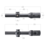 Puškohled Vector Optics Continental 30mm 1-8x24 Tactical ED MRAD